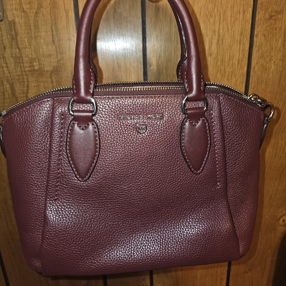 Michael Kors Plum Leather Satchel